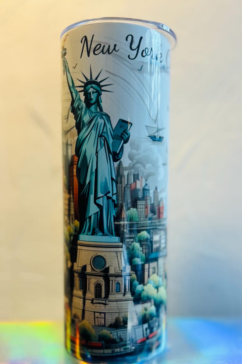 3D New York City Tumbler, Personalized Insulated Travel Mug bild 7