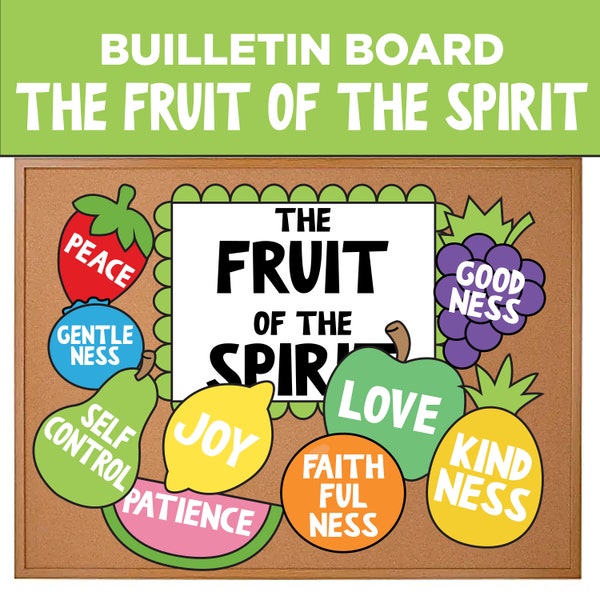 Fruit of the Spirit Bulletin Board | Christian Classroom Decoration