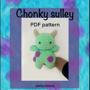 Sulley plushie crochet pattern