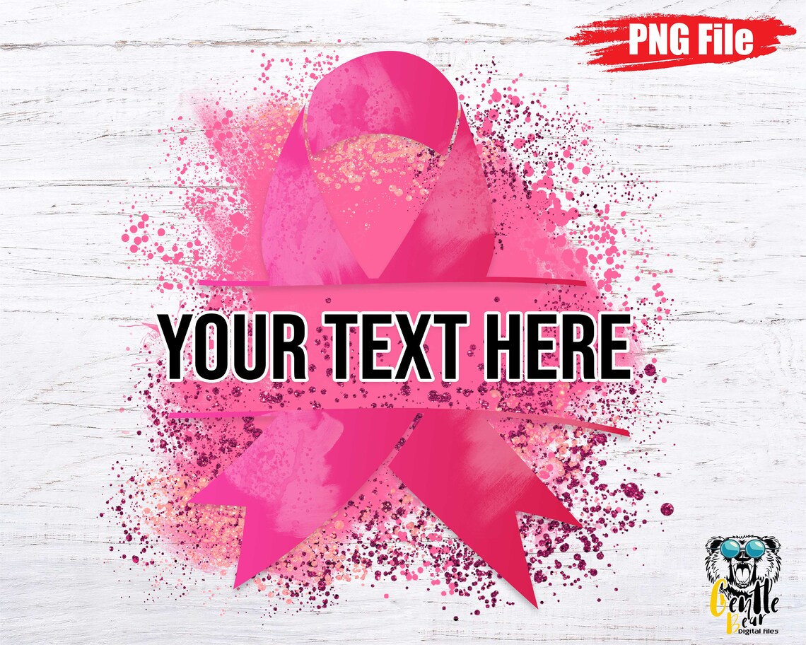 Breastcancer Background Sublimation Cancer Awareness Giltter - Etsy