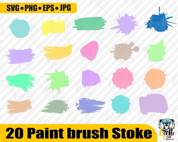 Download Paint Brush Stroke SVG Keychain Paint brush Stoke SVG | Etsy