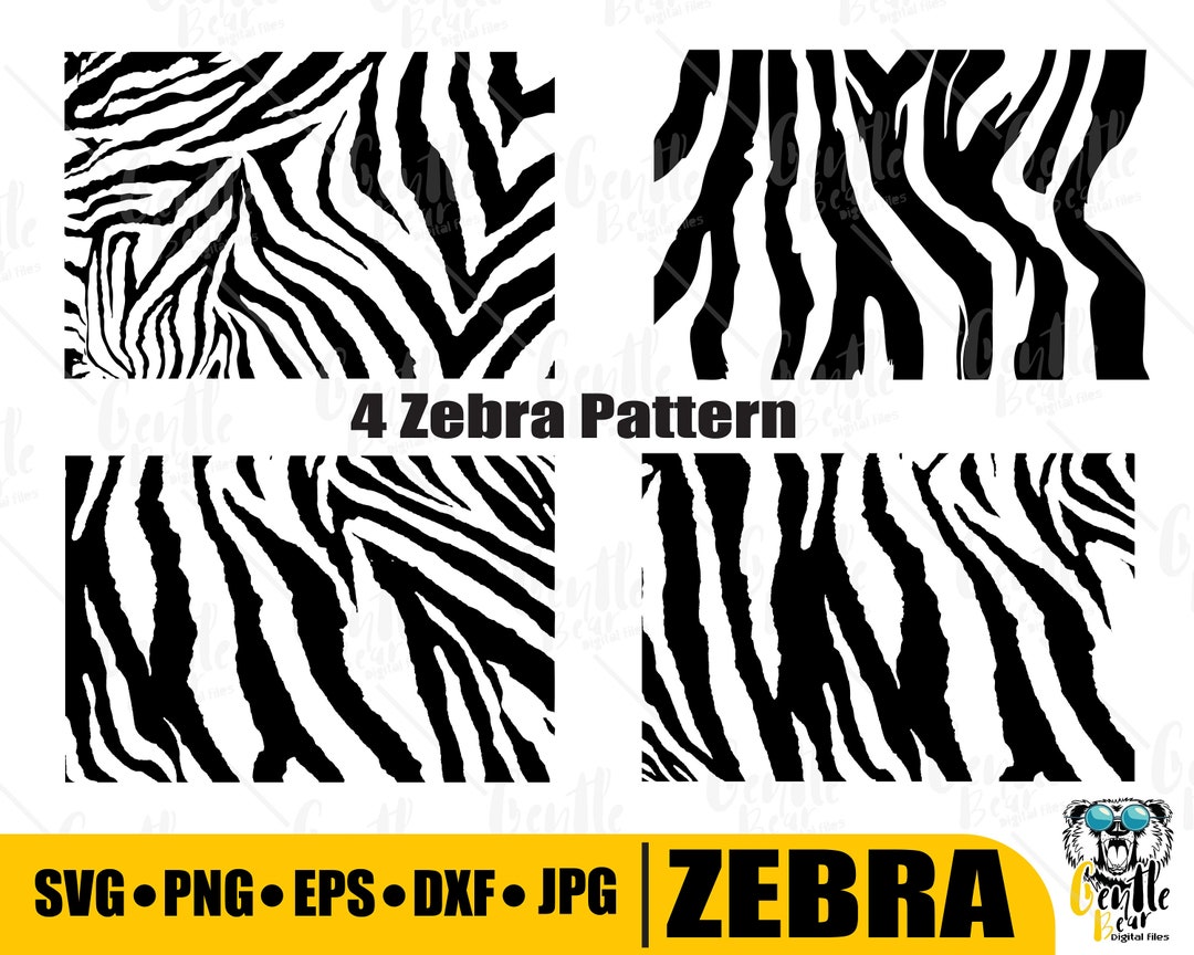 Zebra Pattern SVG PNG, Zebra Print Svg, Zebra Wrap Pattern Svg, Zebra