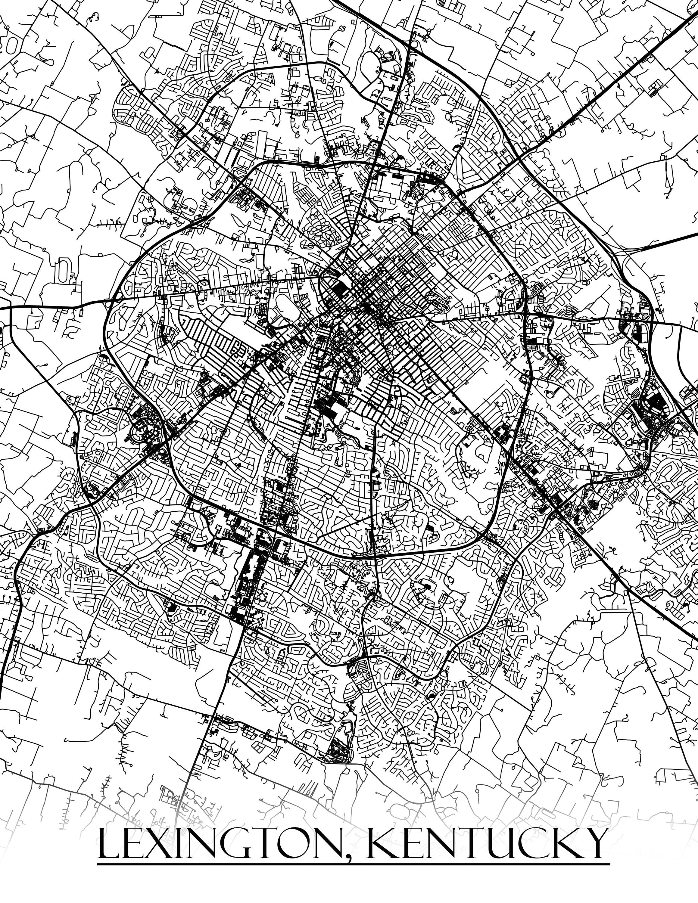 Printable Map Of Lexington Ky