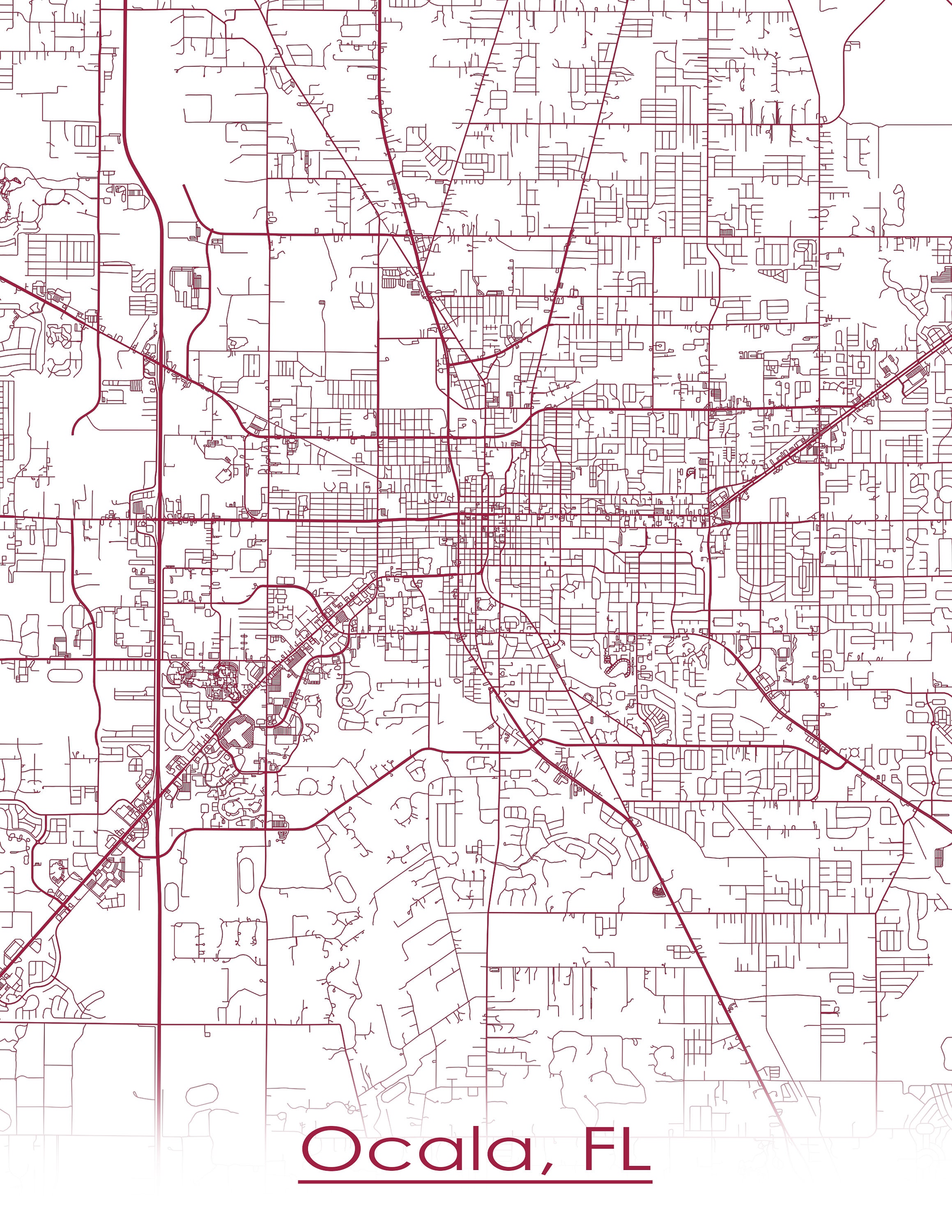 Road Map Of Ocala Florida