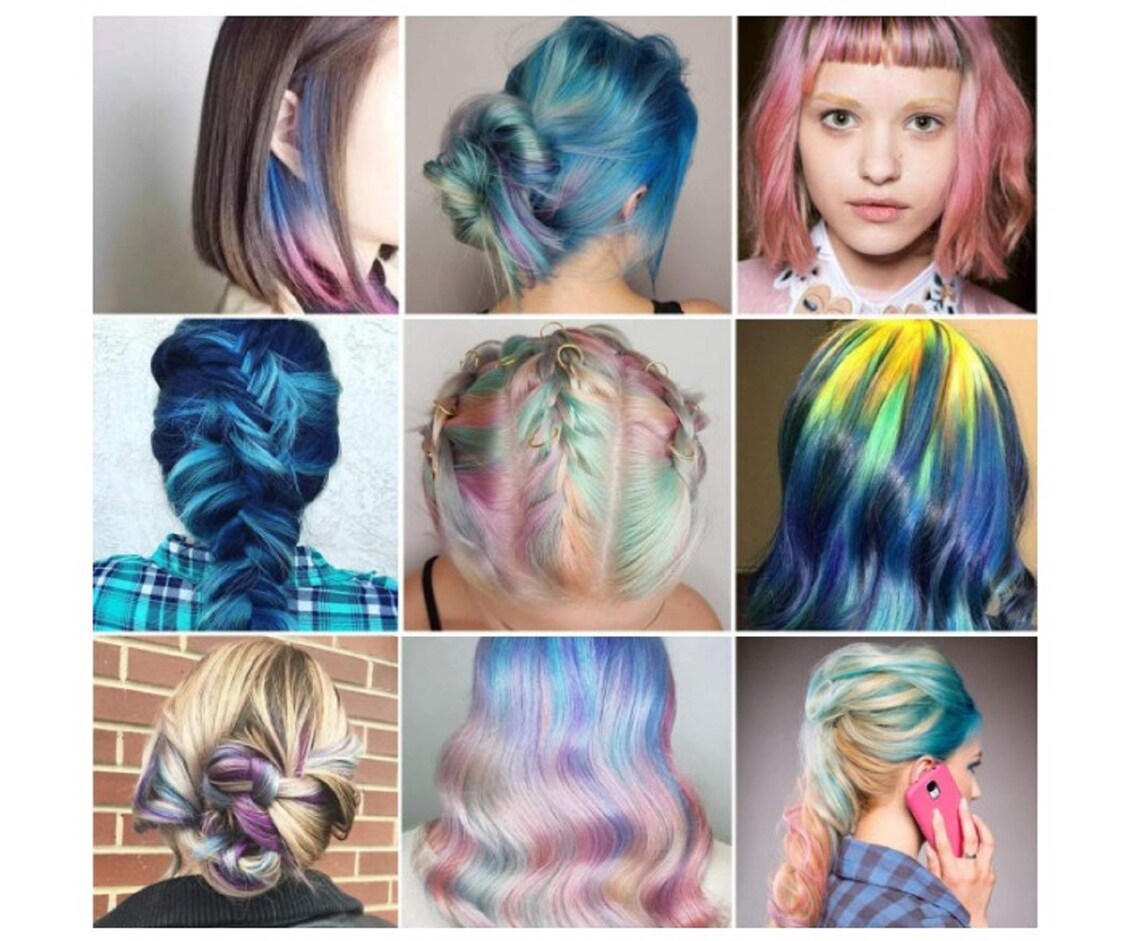 10 Color Hair Chalk for Girls Kids Temporary Bright Hair Etsy