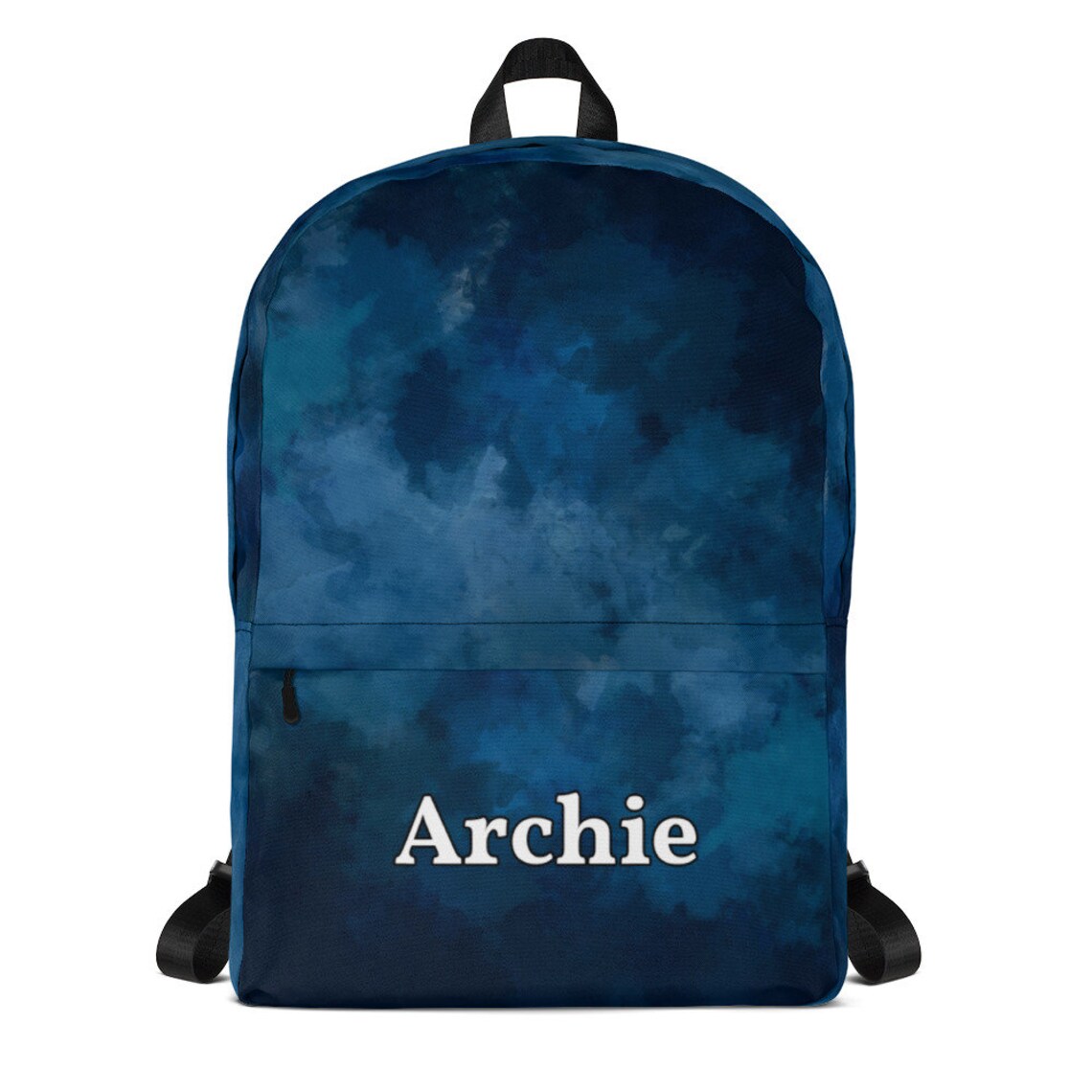 Personalised dark blue tie dye Backpack Etsy