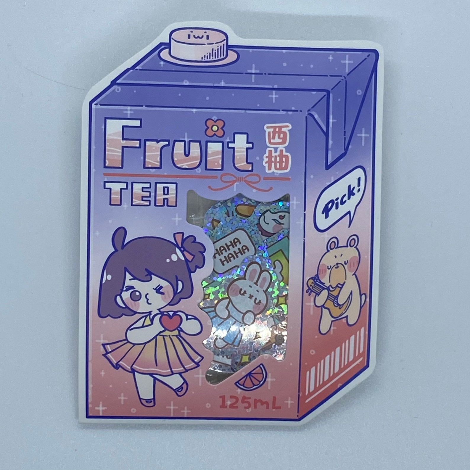 Juice Box Style Kawaii Stickers Pack of 40 With Badgecute Stationery