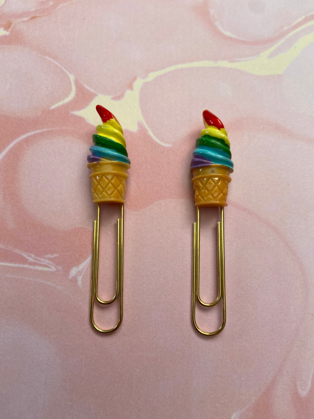 Ice Cream Planner Clips/paperclips Set of 2 for Planners Etsy UK