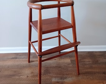 Danish Modern Teak 1950s High Chair by Nanna Ditzel