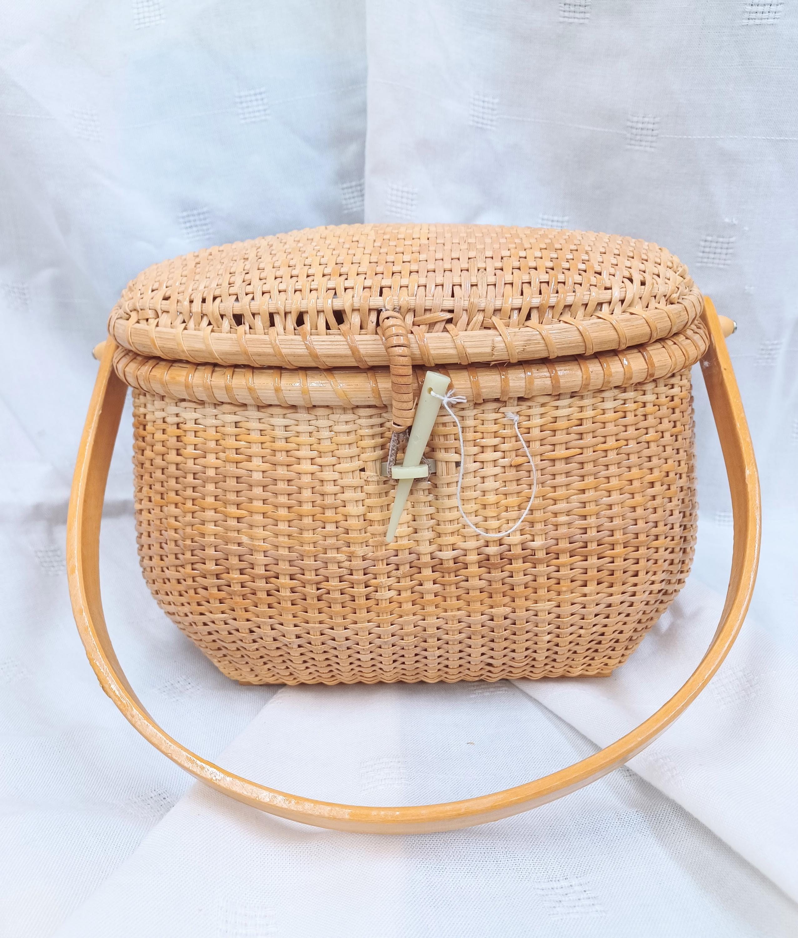 Vintage Nantucket Basket Bag - Etsy