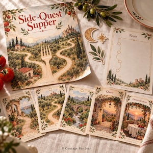Side-Quest Supper Printable Dinner Party Game | Branching Conversation Adventure | Adult PDF