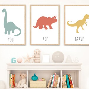 Je bent dappere dinosaurus kunst aan de muur//11x14 of 16x20//Instant Download//afdrukbare artwork//groot afdrukformaat