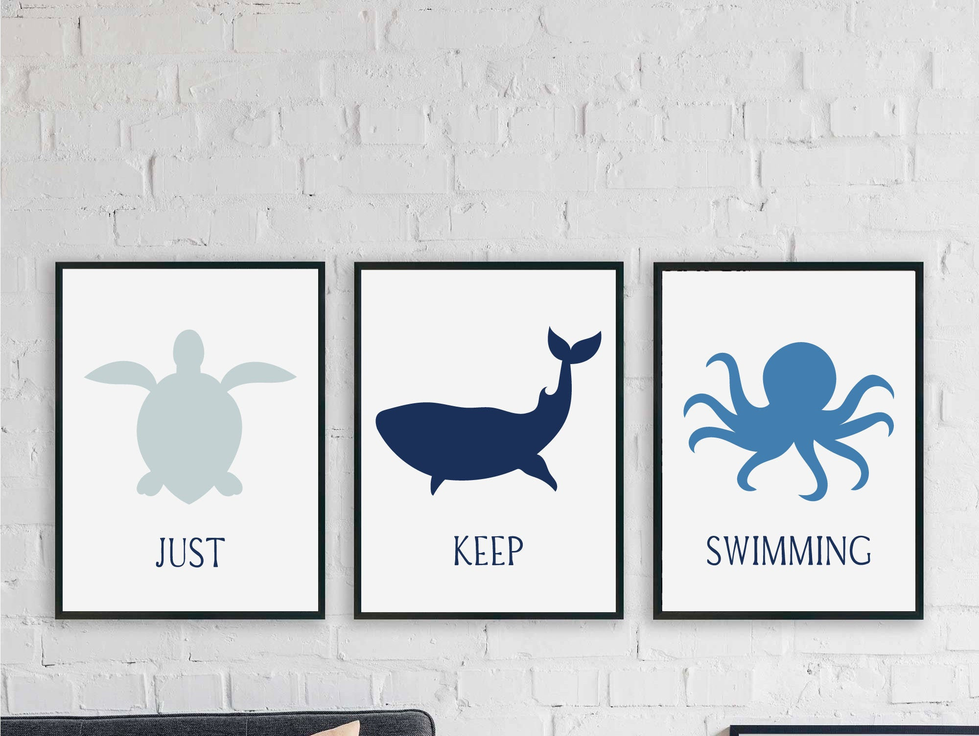 Just Keep Swimming Wall Art // 11x14 or 16x20 // Instant Etsy UK