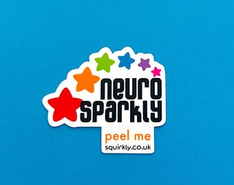 Neurosparkly-Aufkleber: Stolz auf Neurodiversität, matt laminierter Vinyl-Aufkleber mit Abziehlasche