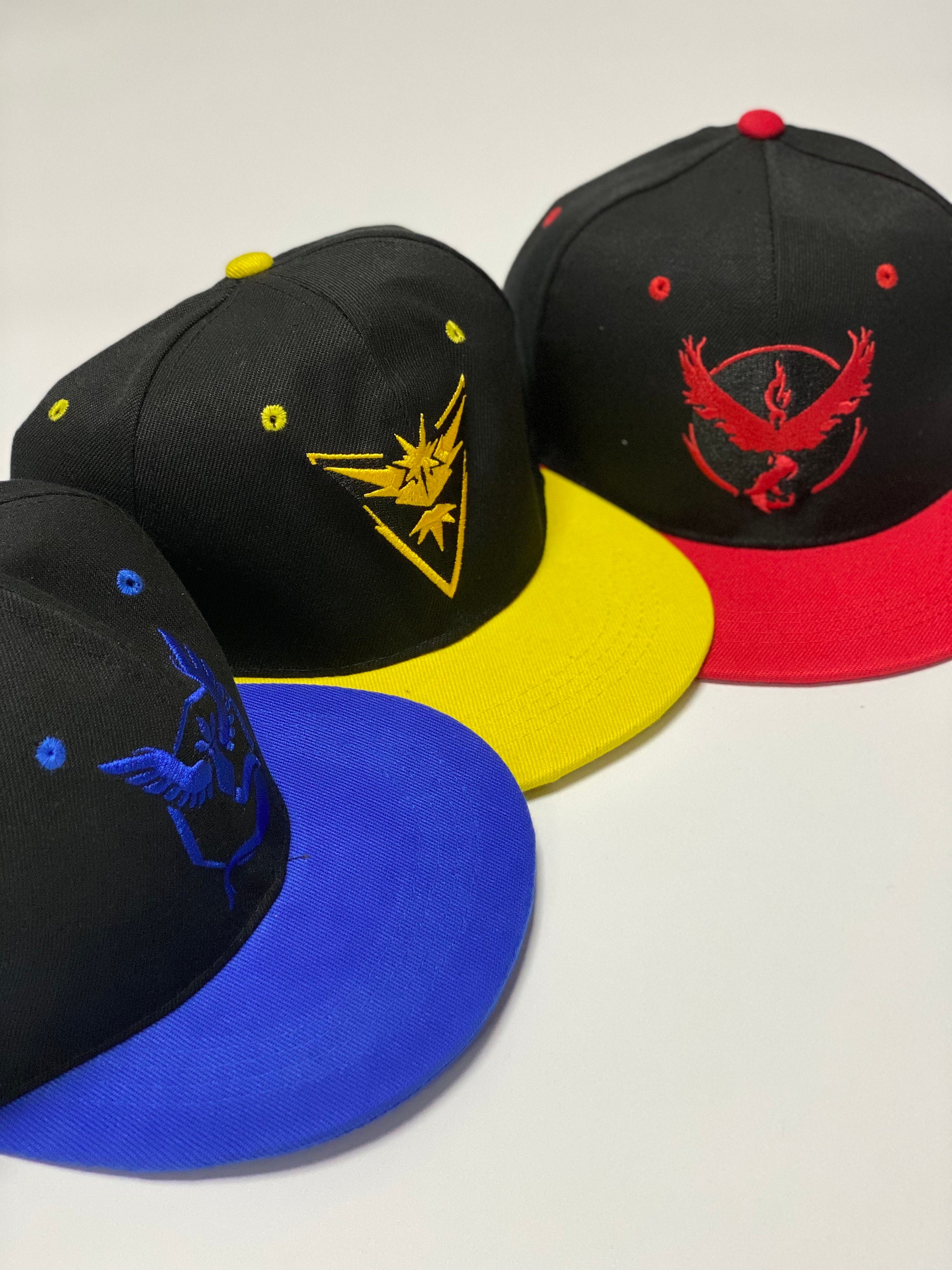 Pokemon GO Teams Embroidered Premium Snapback Caps