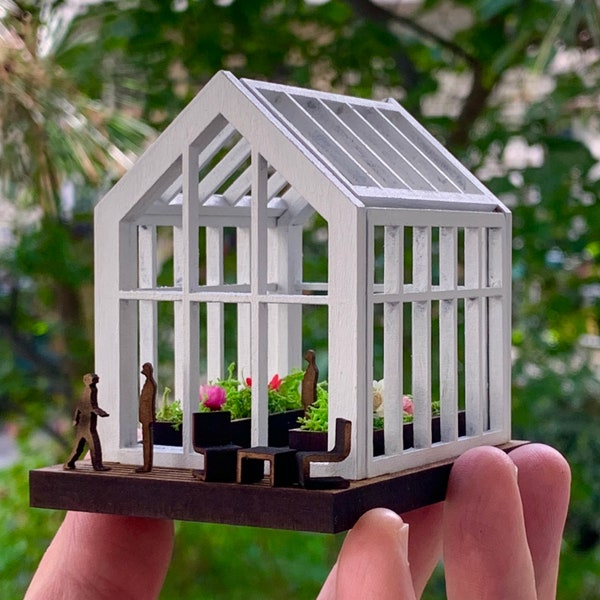 Miniature Conservatory Greenhouse Etsy