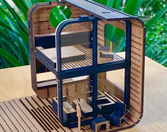 Kit de casa en miniatura, escala 1/48, regalos para arquitectos