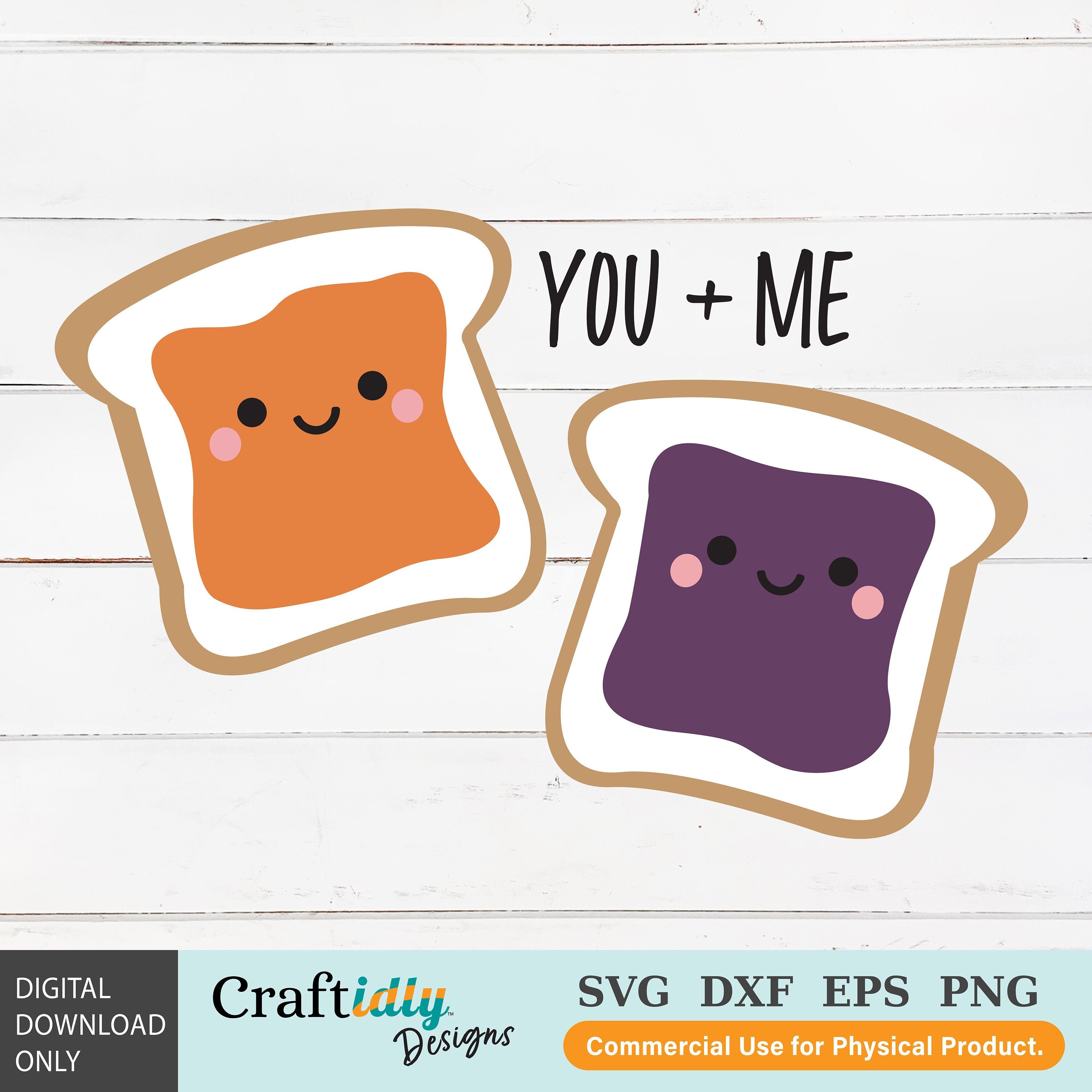 Peanut Butter and Jelly SVG, Digital Download, Valentine’s SVG, Cricut