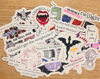 Romantasy Booktok Sticker Pack - Fantasy Book Lover Stickers- DIGITAL DOWNLOAD
