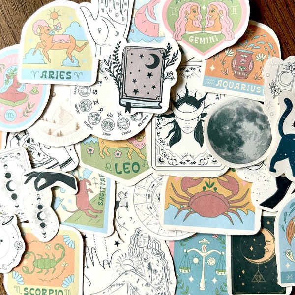 Sticker Pack- Astrology, Zodiac, Tarot, Mystical