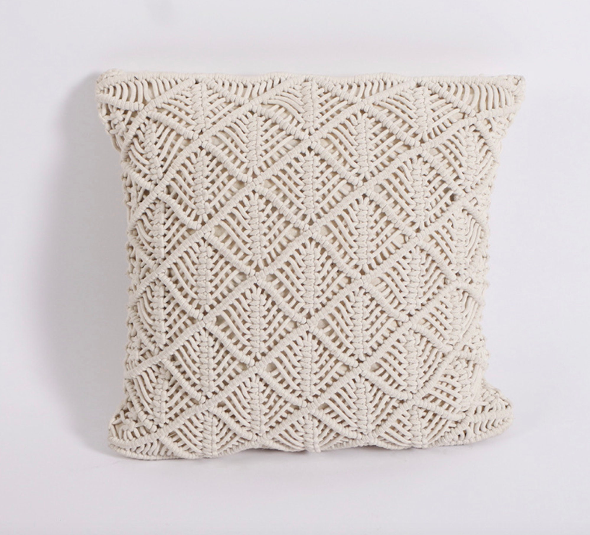 Macrame pillow cover 18X18 pillowcase Decorative pillow Etsy