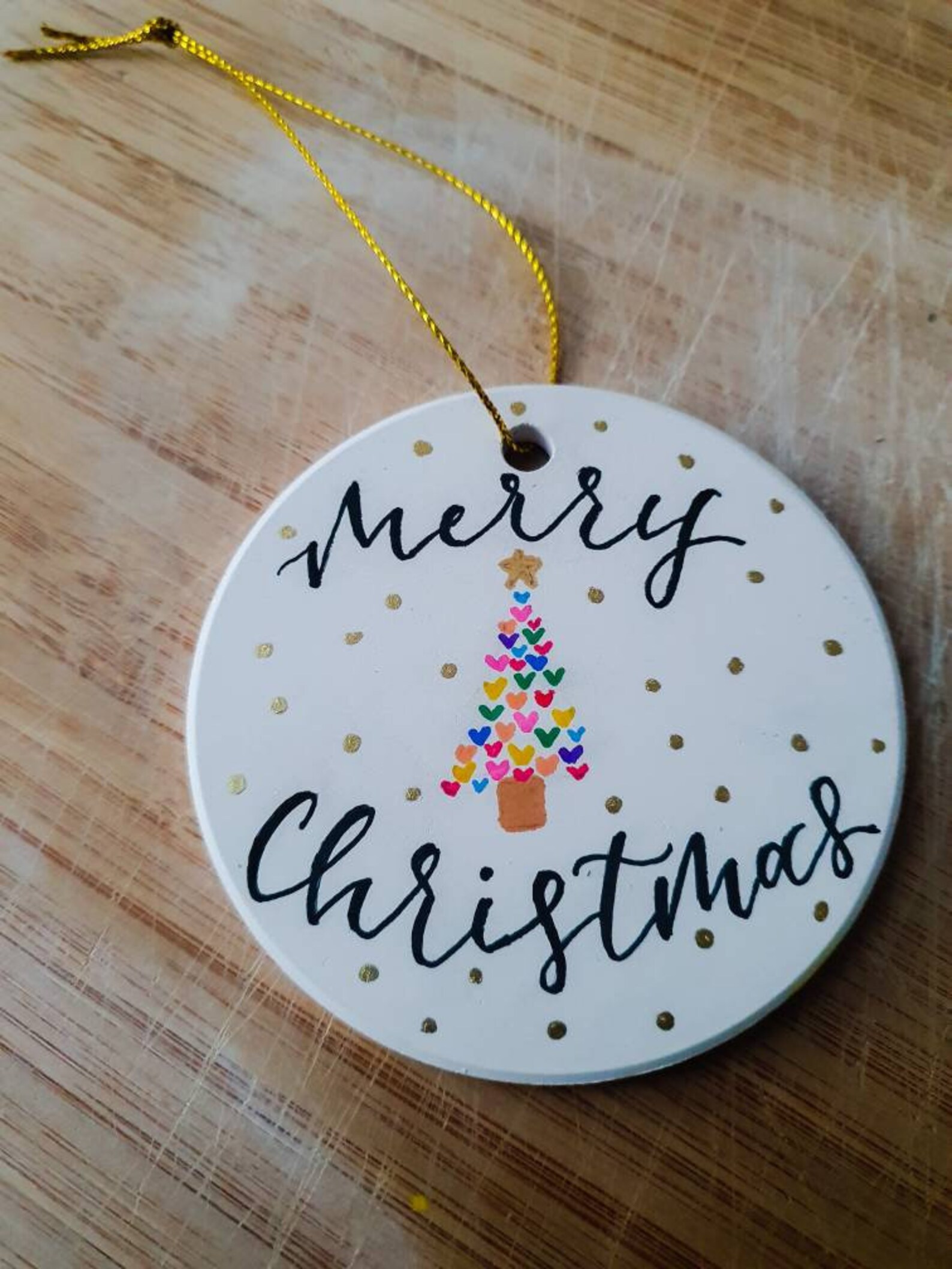 Hand Painted Christmas Baubles Ceramic Christmas Etsy