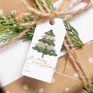 Personalized Printable Christmas GiftTag Template | Tree Gift Tag | Editable Template with Templett | Instant Download | Downloadable PDF