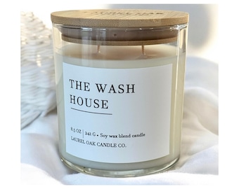 Clean Linen Soy Candle | Fresh Laundry Scent | Clean Laundry Candle | Fresh Linen Scented Candle | Clean Cotton Candle