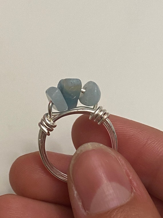 アマゾナイトワイヤーリング - Etsy 日本