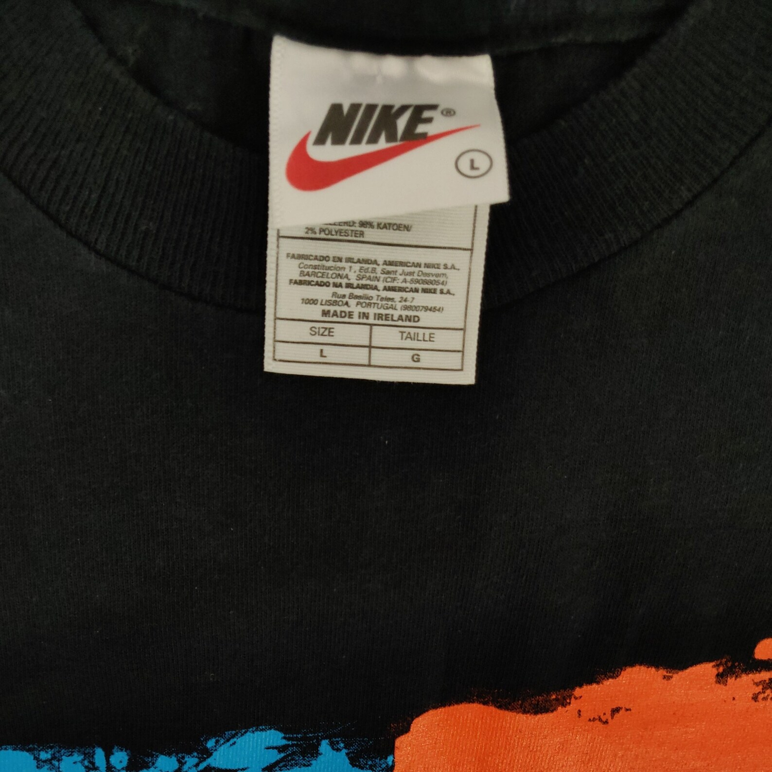 Vintage Nike Shirt 90s black Nike white label t-shirt | Etsy