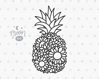 Download Floral Pineapple Svg Etsy