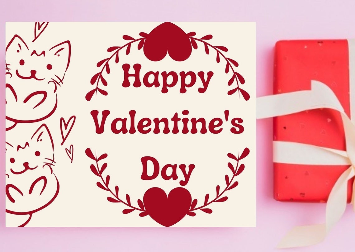 Happy Valentine's Day Card / Gift for your girlfriend or | Etsy