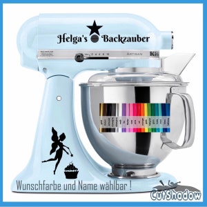 Baking Magic + Fairy + Name Sticker Kitchenaid kitchen aid ~ Baking Food Processor Sticker / decal vinyl kitchen baking Kitchen Food processor