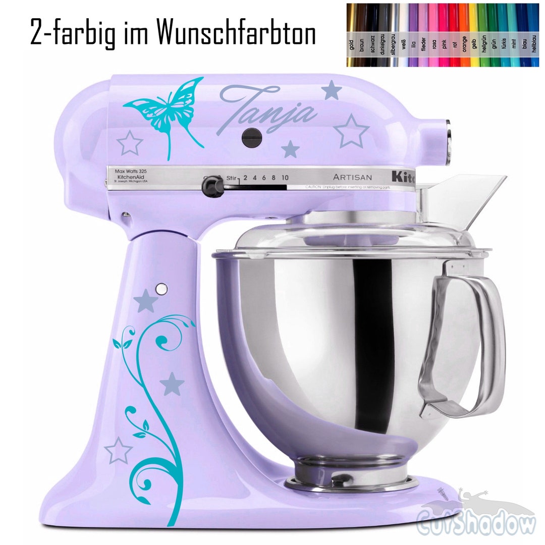 Grafix Aufkleber Für Kitchenaid - Ranke Design Schwarz Matt & Rot