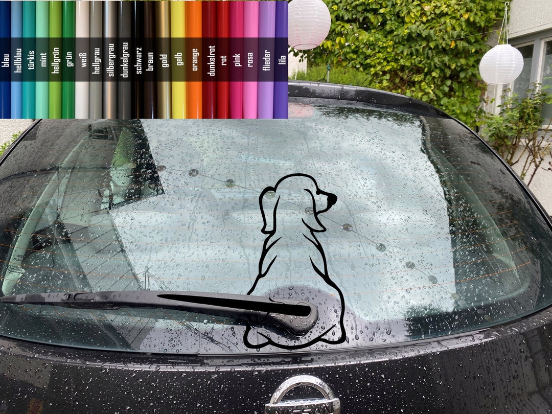 Windshield Wipers Dog Sticker Dog Rear Dogs Funny Auto Decal Vinyl Car