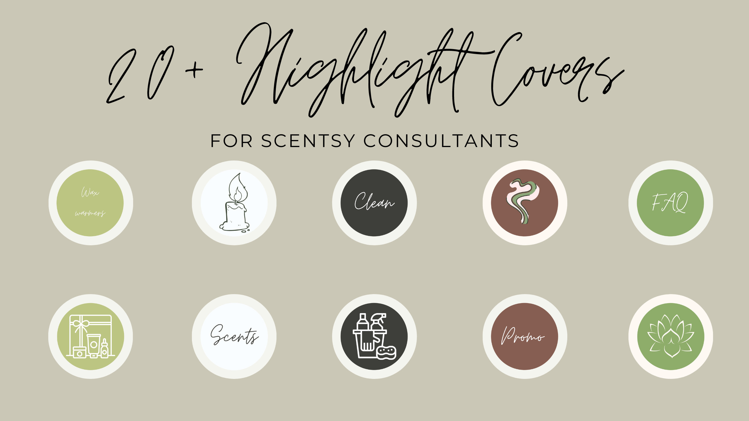 SCENTSY Instagram Highlight Covers Influencer Wax Dealer Home Decor