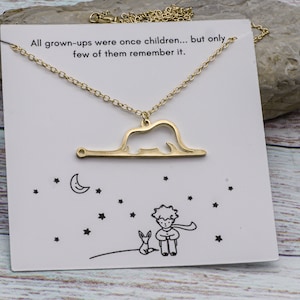 A Hat or a Boa Little Prince Necklace, The Little Prince Gift, Gift for Little Prince Fans