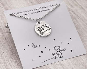 Little Prince Necklace: Stainless Steel Pendant, Literary Gift, Christmas Gift