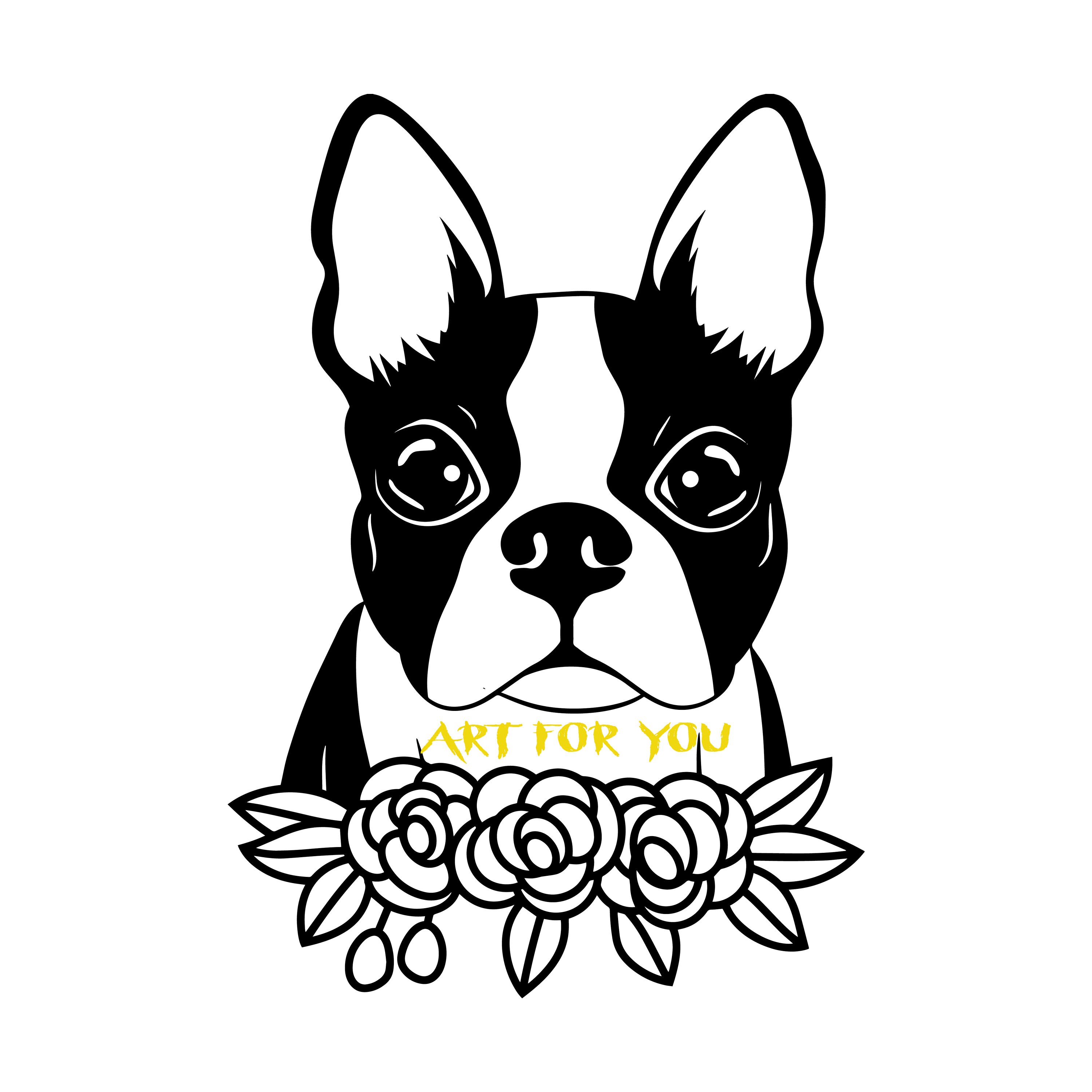 Boston Terrier Svg Boston Dog Png Boston Dog Svg Bostie | Etsy