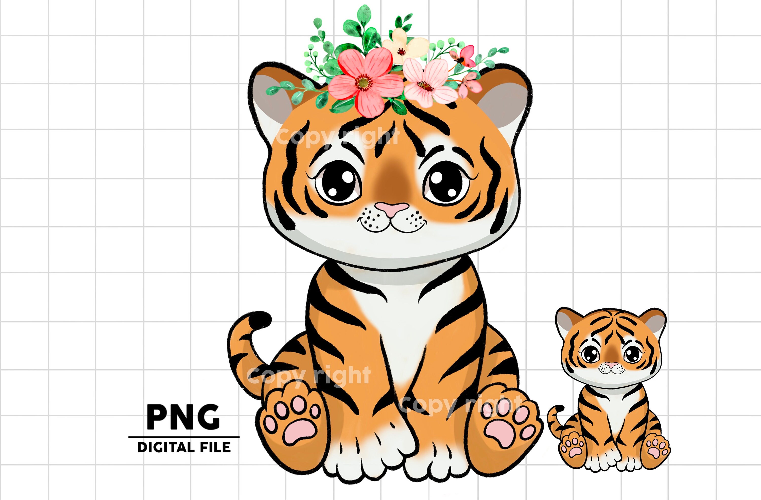 Cute Tiger Png - Etsy Ireland Cute Tiger Png - Etsy Ireland