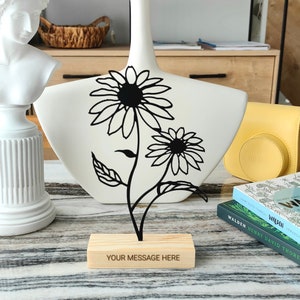 Daisy Flowers Shelf Decor bookshelf and table decoration aesthetic house gift housewarming Birthday gift