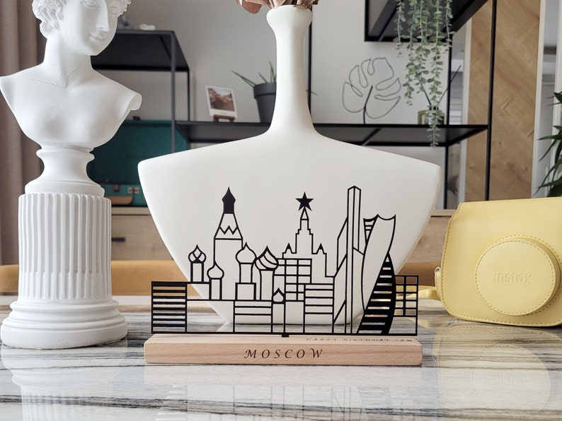 City Skyline Shelf Decor, Paris, London, Berlin, Newyork, Rome, Tokyo, Barcelona skyline bookshelf office home decor gift image 10