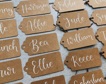 personalised kraft tags