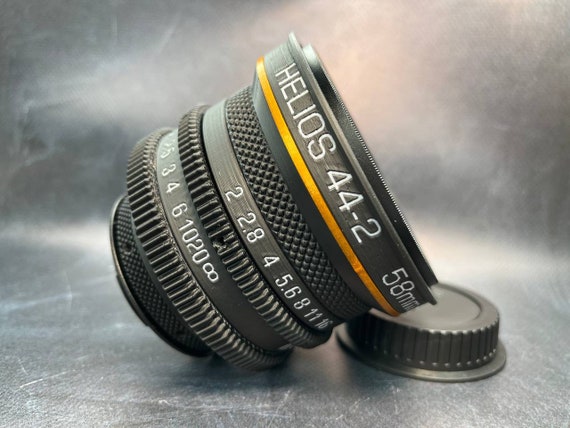 Helios 44M 2/58mm Anamorphic Cine Lens: Canon EF Mount, Vintage