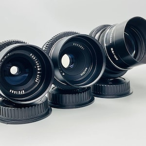 Carl Zeiss Jena Tessar 50mm f2.8, Pentacon 30mm f3.5, Pentacon 135mm f/2.8 30mm/50mm/135mm Cine mod lens Set For Canon EF Mount