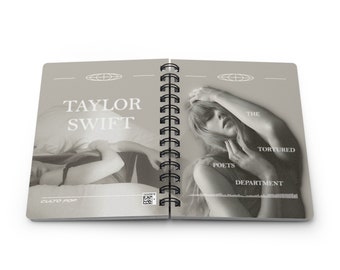 Taylor Swift graphic Notebook, TTPD Merch, The Tortured Poets Department notepad, Photo artistic book, Music Fan Journal, Fan art diary