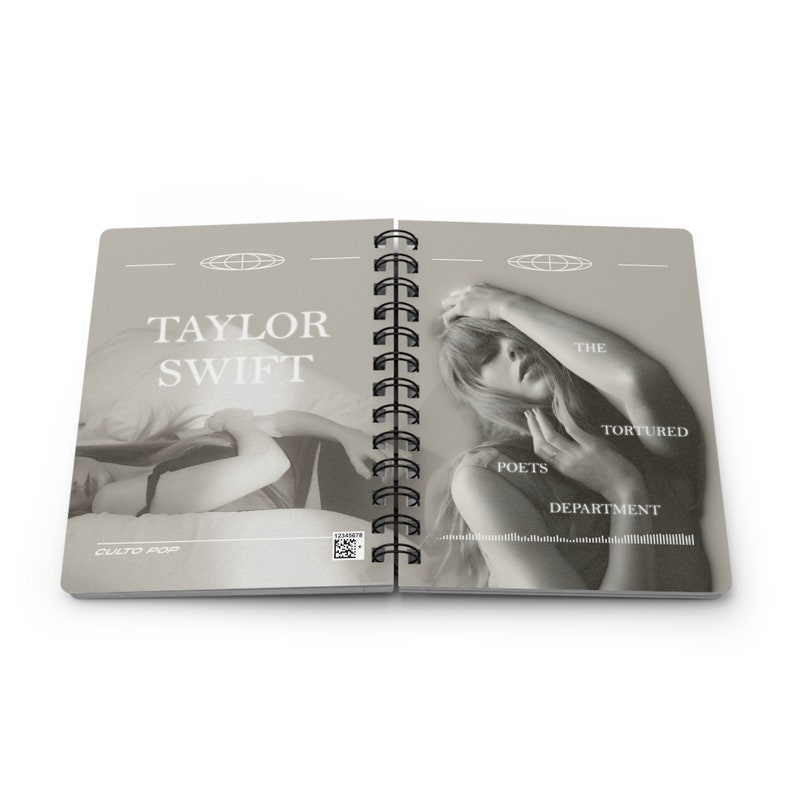 Taylor Swift graphic Notebook, TTPD Merch, The Tortured Poets Department notepad, Photo artistic book, Music Fan Journal, Fan art diary imagen 1