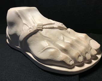古代ローマ美術、ローマの足の彫刻、古典的な大理石風の彫刻、ユニークなギフト