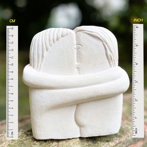 The Kiss Brancusi Statue faite main 5,7 pouces Sculpture en céramique réalisée sur commande image 5