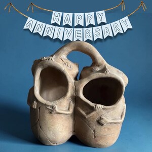 Sind wir schon so lange zusammen? - 4000 Jahre alte mesopotamische Ritualbecher-Replik, Keramikjubiläumsgeschenk